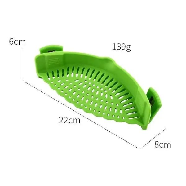 Silicone Clip On Strainer For All Pots & Pans ( 3 Pack) - Image 3