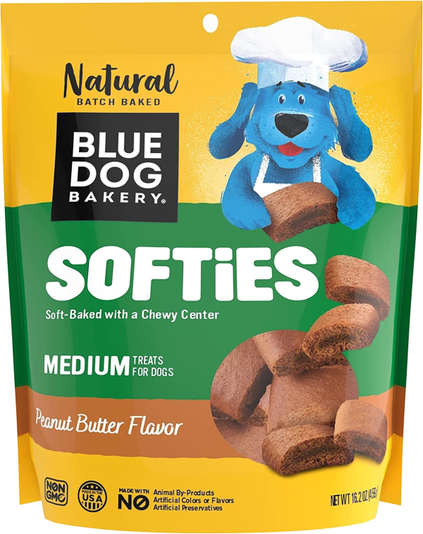 Blue Dog Bakery Softies Peanut Butter Flavor Medium Treats for Dogs, 18 oz Bag - Image 2