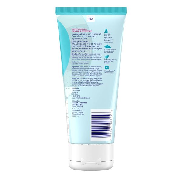 Clean & Clear Oil-Free Deep Action Exfoliating Facial Scrub, Cooling Face Wash for Deep Pore Cleansing, 7 oz - Image 9