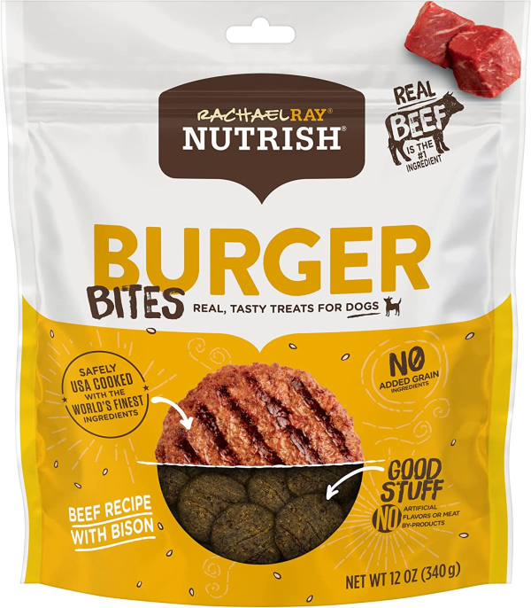 Rachael Ray Nutrish Burger Bites Beef Recipe With Bison Dog Treats, 12 oz. Bag - Image 2