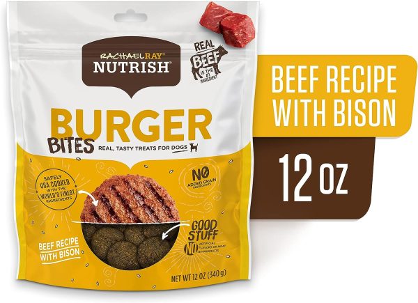 Rachael Ray Nutrish Burger Bites Beef Recipe With Bison Dog Treats, 12 oz. Bag - Image 3