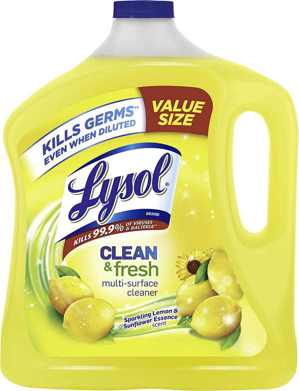 Multi-Surface Cleaner, Sanitizing and Disinfecting Pour, to Clean and Deodorize, Sparkling Lemon and Sunflower Essence, 90 Fl Oz - Image 2