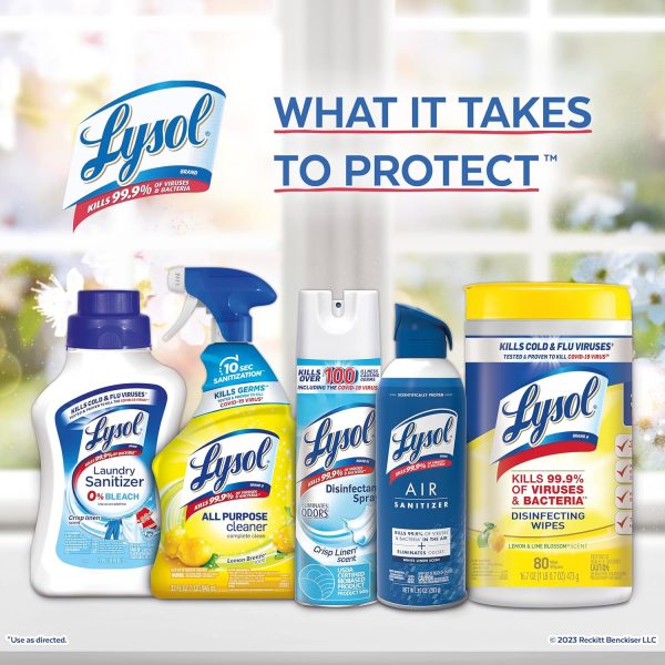 Lysol Multi-Surface Cleaner, Sanitizing and Disinfecting Pour, to Clean and Deodorize, Sparkling Lemon and Sunflower Essence, 90 Fl Oz. - Image 6